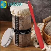 Bộ lọ khởi động bột chua GLENES, Hộp đựng bánh mì bột chua chịu nhiệt có thể tái sử dụng, 24Oz 34Oz với nhiệt kế cân không mùi Bột chua khởi động lọ văn hóa Ngũ cốc