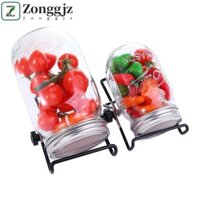 Bộ lọ nảy mầm ZONGGJZ Thép không gỉ tốt cho sức khỏe có chân đế miệng rộng Mason Jar