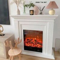Bộ lò sưởi điện trang trí phong cách hiện đại, kích thước 150*110*33 cm.