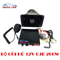 Bộ Loa + âm ly Còi Hú 12V/24V MAXXCAR  CJB 200W (9 Chế Độ Âm Thanh) - Kèm Micro Cầm Tay.