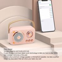 Bộ Loa Bluetooth Di Động Kèm Mic Hát Karaoke Cầm Tay Màu Hồng Cổ Điển Cho Trẻ Em Và Người Lớn