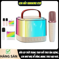 Bộ Loa Bluetooth K18 + 2 Mic Không Dây Mini Hát Karaoke Tại Nhà , Dễ Sử Dụng Chất lượng âm thanh tuyệt vời