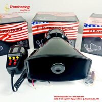 Bộ Loa Còi Police hú Báo Động Cho Ô Tô, Loa Phóng Thanh Tàu Thuyền - 7 Chế Độ Âm Thanh, công xuất lớn.