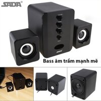 Bộ Loa Máy Tính Sada D202, Âm Thanh Sống Động, Công Suất Lớn, Loa Nghe Nhạc Có Chỉnh Bass, Treble, Bảo hành chính hãng