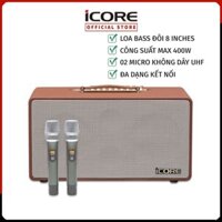 Bọ Loa Mic Karaoke Bluetooth iCore - Hàng chính hãng - iCore S8