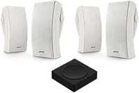 Bộ loa ngoài trời Bose 251, màu trắng, 2 bộ kết hợp với bộ khuếch đại kênh Sonos Amp 2.1
