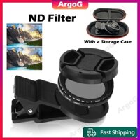 Bộ lọc ArgoG ND cho điện thoại Bộ lọc ống kính máy ảnh điện thoại kẹp đa năng 37mm ND có túi lưu trữ