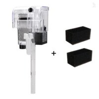 Bộ lọc bể cá Bộ lọc bên ngoài thác nước treo tường Máy bơm oxy bể cá Bể rùa Mini với 2 bộ lọc Cotton - Hệ thống lọc nhiều tầng Thích hợp cho Aquariu 5 ~ 10 Gallon