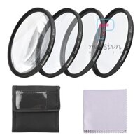 Bộ lọc cận cảnh Camnoon 67mm 4 chiếc (+ 1, + 2, + 4, + 10) Bộ lọc Macro Bộ lọc ống kính cận cảnh có túi lọc Thay thế vải làm sạch cho máy ảnh DSLR Canon Pentax Olympus Fuji