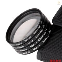 Bộ lọc cận cảnh Macro Andoer 52mm + 1 + 2 + 4 + 10 có túi đựng cho máy ảnh DSLR Nikon D7200 D5200 D3200 D3100 Canon Sony Pentax