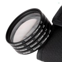 Bộ lọc cận cảnh Macro Andoer 52mm + 1 + 2 + 4 + 10 có túi đựng cho máy ảnh DSLR D7200 D5200 D3200 D3100 Canon Pentax