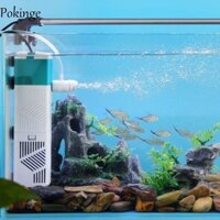 Bộ lọc chìm bể cá POKINGE, Bộ lọc nước gắn tường 3 / 6 / 10W im lặng, Cốc hút đa chức năng có thể điều chỉnh Máy bơm oxy bằng nhựa Bộ lọc bể cá