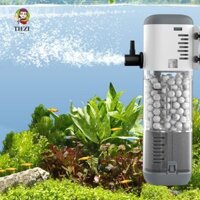 Bộ lọc chìm TIEZI, Bộ lọc tích hợp bể cá bằng nhựa im lặng, Bộ lọc bể cá bên trong Máy bơm tuần hoàn nước Máy bơm oxy có thể tháo rời Bể cá
