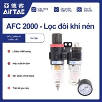 Bộ lọc, cốc lọc đôi hơi,khí nén AFC2000 tách nước và dầu, kèm van giảm áp và đồng hồ, ren cút nối 13mm giá sỉ-lẻ