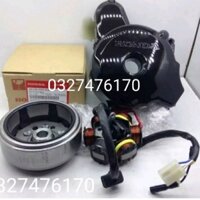 Bộ lốc điện vô lăng lửa 6 cuộn xe WAVE Thái, Alpha, ZX màu đen zin honda