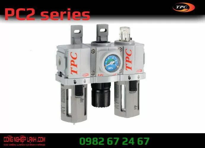 Bộ lọc khí + bộ chỉnh áp + bộ cấp dầu PC2-02DG