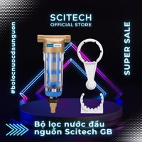Bộ lọc nước thô đầu nguồn mini Scitech GB Nhỏ gọn, có van xả cặn - Hàng chính hãng - Ren 27