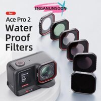 Bộ lọc ống kính ENGANUNSOON, Bộ lọc CPL UV ND 8 16 32 64 ND, Bộ lọc Camera hành động bằng kính quang học chống nước bảo vệ cho phụ kiện máy ảnh hành động Insta360 Ace 2
