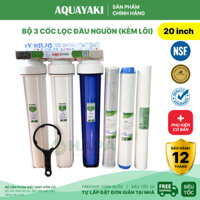 Bộ Lọc Thô 3 Cấp 20 inch AQUAYAKI AQUA-S203 Lọc Nước Đầu Nguồn, Bộ Lọc Sinh Hoạt - Hàng Chính Hãng