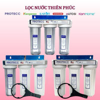 Bộ Lọc Thô 3 Cấp Lọc 10 Inch PROTECC PT121 - Lọc Cặn Bẩn, Mùi CLo, Tiền Lọc Ion Kiềm - Bộ Lọc Thô 10 Inch 2 Ron