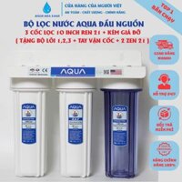 BỘ LỌC THÔ 3 CẤP, SỬ DỤNG LỌC NƯỚC ĐẦU NGUỒN SIÊU SẠCH( TẶNG KÈM BỘ LÕI LỌC 1,2,3 + PHỤ KIỆN )