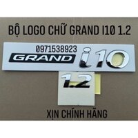 bộ logo chữ nổi huyndai grand I10 1.2 xịn chính hãng 86330b4000 86310b4000