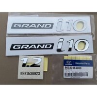 bộ logo chữ nổi huyndai grand I10 1.2 xịn chính hãng