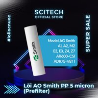 Bộ lõi máy lọc nước AO Smith A1A2M2 - E2E3 - AR75-AS1EAR75-AS2M1G1G2 kèm co nối Scitech cho lõi nối nhanh - Hàng chính hãng - Số 1 - PP5 Prefilter