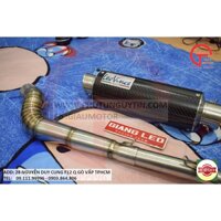BỘ LON PÔ LEOVINCE CACBON VÀ CỔ PÔ INOX 304 GẮN XE WINNER - EXCITER 150 - RAIDER FINHƯ ZIN