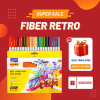 Bộ lông màu 20 màu Retro rửa được Fiber Pen Thiên Long SWM-C009