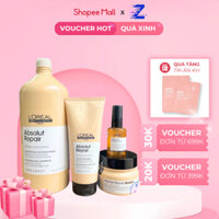 Bộ L'o..real phục hồi tóc hư tổn Absolut Repair Lipidium 1500ml/200ml/250ml/50ml | ZATAKUB