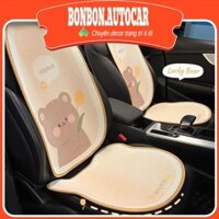 Bộ lót ghế gấu nâu tản nhiệt hạo tiết 3D dễ thương hàng cao cấp 2024