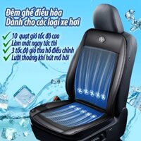 Bộ lót ghế ô tô làm mát vùng lưng và mông chất da cao cấp bằng hệ thống 10 quạt gió dành cho xe hơi 3 màu sang trọng
