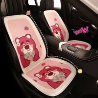 Bộ Lót Ghế Tản Nhiệt Hoạt Hình , Gấu Dâu Lotso Dễ Thương , Đệm Ghế Ô Tô, Đệm Lót Ghế Chống Trợt, Thoáng Khí