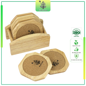 Bộ lót ly 6 cái gỗ Đức Thành 23201