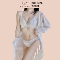 Bộ lót ren CieCie Underwear không gọng đệm mỏng 1cm mềm mại BL137