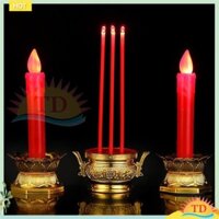 Bộ lư hương và 2 nến bàn thờ ông bà tổ tiên điện tử đèn led
