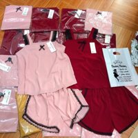 Bộ lụa 2 dây bản to - đáp ren . Siêu yêuuuu . Măc ngủ vừa đẹp - vừa mát , chất xịn k nhăn , k nhàu ạ , dây áo đáp ren 💋