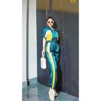 Bộ lụa áo tay hến quần ống jocker