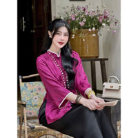 Bộ Lụa Hàng Châu Cách Tân Cổ Tàu ,Pháp Phục Đi Chùa Mẫu Mới Siêu Đẹp - Pháp Phục Thuý Phan