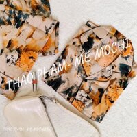 Bộ lụa mặc nhà- Pyjama cao cấp- Bộ lụa tay lỡ cánh dơi