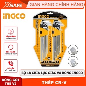 Bộ lục giác 18 chi tiết Ingco HHKSET0181