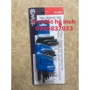 Bộ lục giác 9 chiếc hệ inch Genius HK-009S