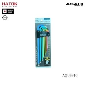 Bộ lục giác bi cao cấp hệ mét Asahi AQUS910 9 chi tiết
