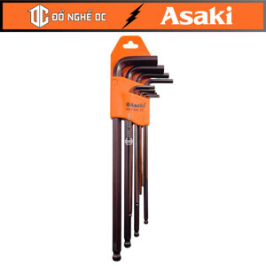 Bộ lục giác bi dài AK-7408 - 9 cây