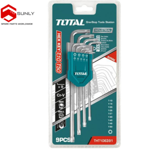 Bộ lục giác bông dài 9 chi tiết Total THT106391