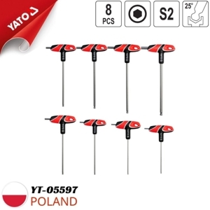Bộ lục giác chữ T đầu bi 8 chi tiết Yato YT-05597