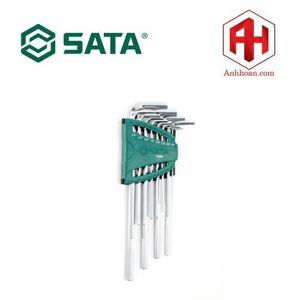 Bộ lục giác dài hệ inch Sata 09-104 (Xám bạc)