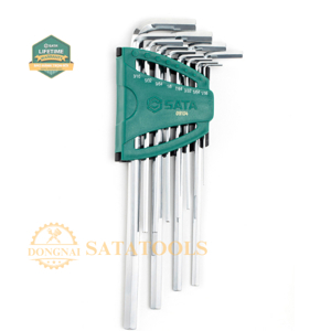 Bộ lục giác dài hệ inch Sata 09-104 (Xám bạc)