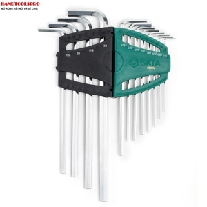 Bộ lục giác dài hệ inch Sata 09-104 (Xám bạc)